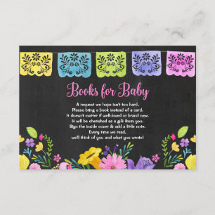 Floral fiesta baby shower book request insert