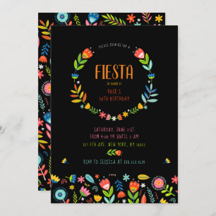 Floral Fiesta Birthday Invitations