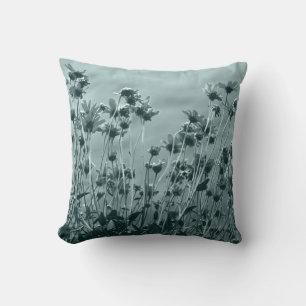 Floral Fine Art Photograph in Monochrome Cushion