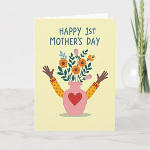 Floral First Mothers Day Card