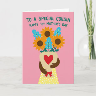 Floral First Mothers Day Cousin Card
