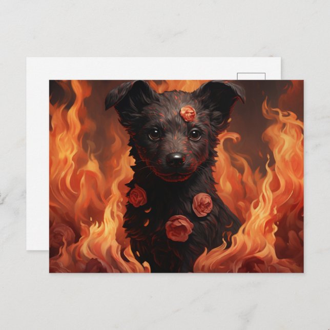 Floral Flame Postcard (Front/Back)