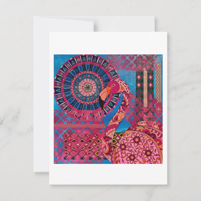 Floral Flamingo Card (Front)