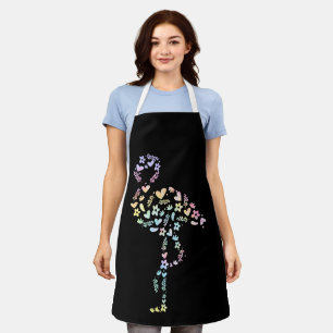 Floral Flamingo Cute Animal Aesthetic Lover Gift  Apron