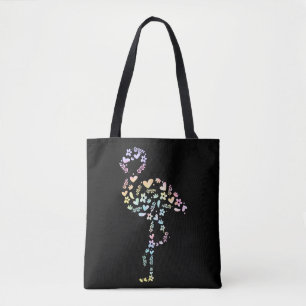 Floral Flamingo Cute Animal Aesthetic Lover Gift Tote Bag