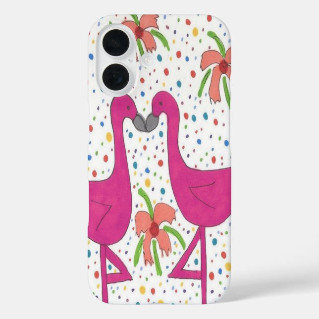 Floral Flamingo Fiesta Case-Mate iPhone Case (Back)