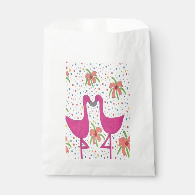 Floral Flamingo Fiesta Favour Bag (Front)