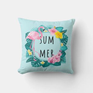 Floral Flamingo Summer Bliss Cushion