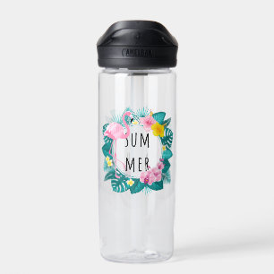 Floral Flamingo Summer Bliss Water Bottle