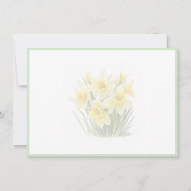 Floral Flat Note Card (Front)