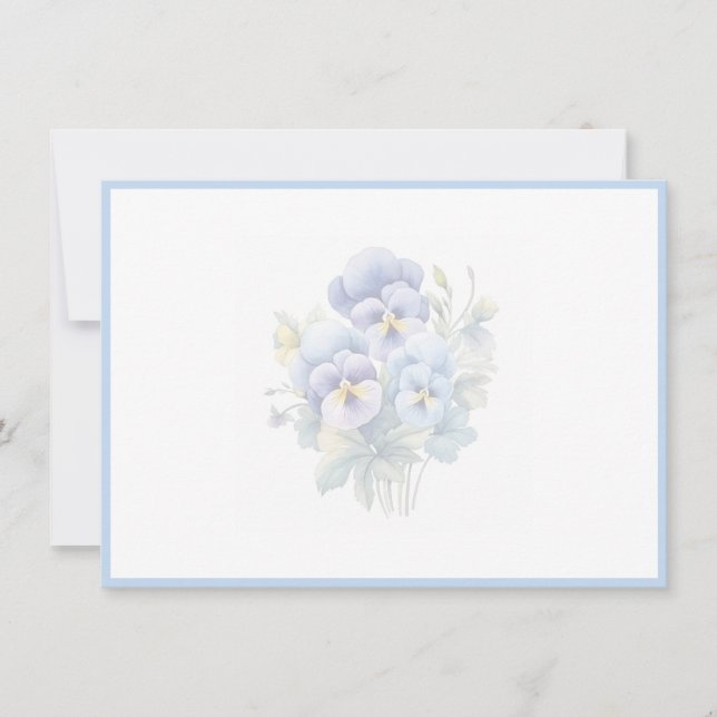 Floral Flat Note Card (Front)