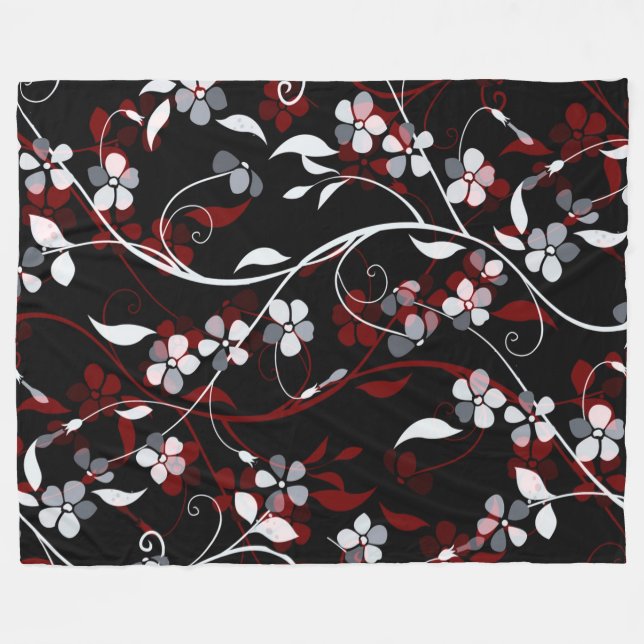 Floral Fleece Blanket (Front (Horizontal))