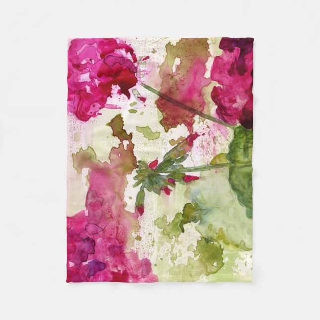 floral fleece blanket (Front)