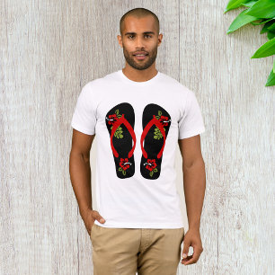 Floral Flip Flops Mens T-Shirt