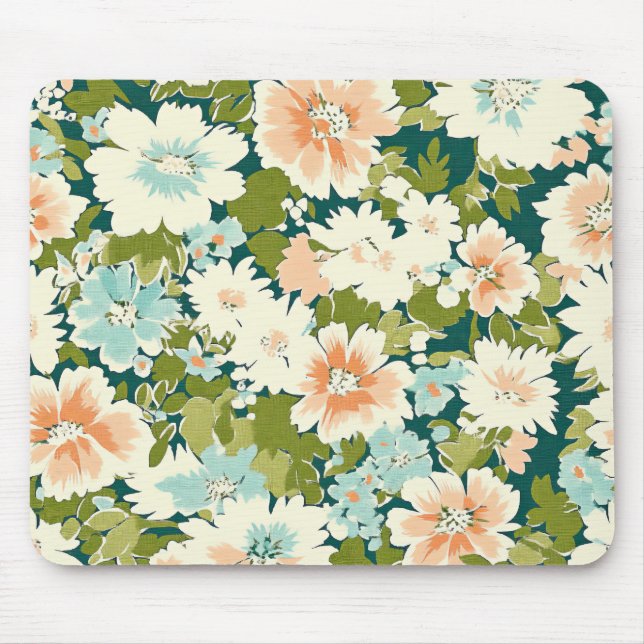 Floral Flow Mouse Pad (Front)