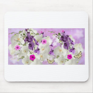 floral flower blossoms vines orchids  plant bloom mouse pad