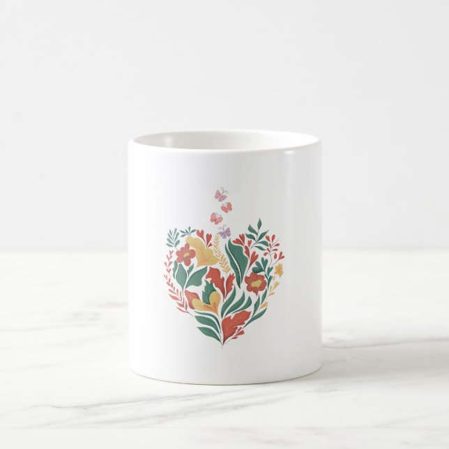 Floral Flower Coffee Mug (Center)