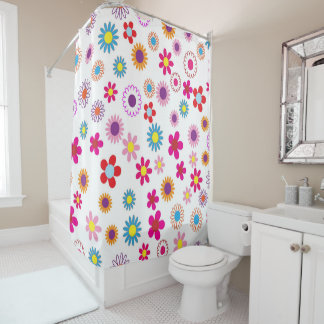 Floral Flower Design Shower Curtain