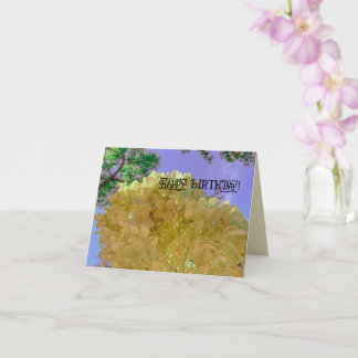 Floral flower hydrangea yellow pretty BIRTHDAY Card