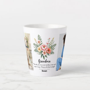 Floral Flower Mother's Day Granma Gift Combo Latte Mug