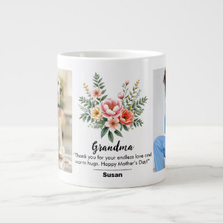 Floral Flower Mother's Day Granma Gift Jumbo Large Coffee Mug