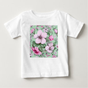 Floral Flower Pastel Colour Garden Nature Lover Baby T-Shirt