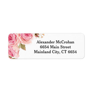 Floral Flower Watercolor Return Address Return Address Label