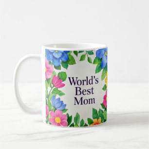 Floral Flower World's Best Mum Coffee Mug