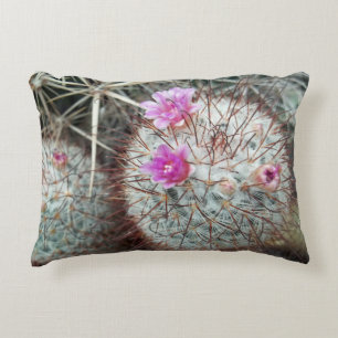 Floral Flowering Cactus Desert Cacti Southwest Decorative Cushion