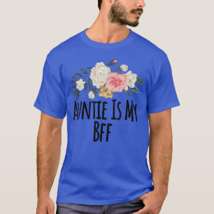 Floral Flowers, Auntie Is My Bff Funny Floral  T-Shirt