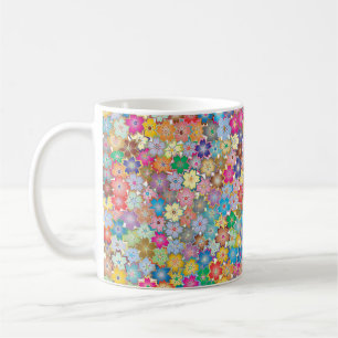 Floral flowers background pattern coffee mug