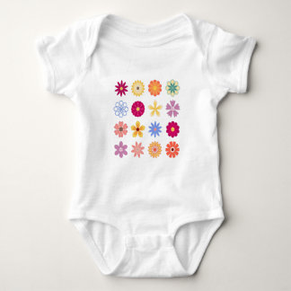 Floral Flowers, Vintage Flowers, Garden Floral Baby Bodysuit
