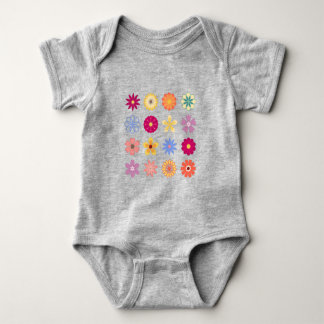 Floral Flowers, Vintage Flowers, Garden Floral Baby Bodysuit