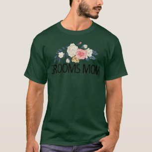 Floral Flowers Watercolor Funny Grooms Mum T-Shirt