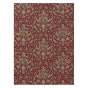 Floral & Foliage Imitation Tapestry Weave Pattern Tablecloth