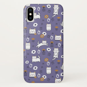 Floral Foliage Sweet Little kitty Kittens Pattern Case-Mate iPhone Case