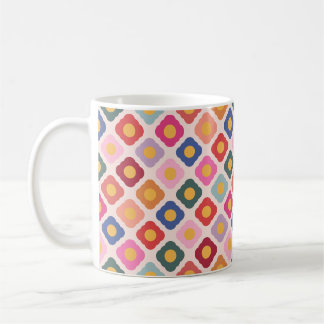 Floral Folk Art Ceramic Coffee Mug | Tea Cup