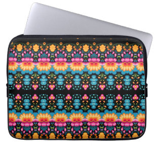 Floral Folk Art Modern Laptop Sleeve