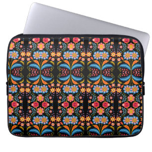 Floral Folk Art Modern Laptop Sleeve