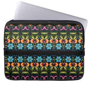 Floral Folk Art Modern Laptop Sleeve