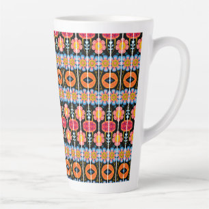 Floral Folk Art Modern Latte Mug