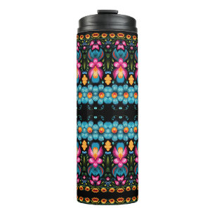 Floral Folk Art Modern Thermal Tumbler