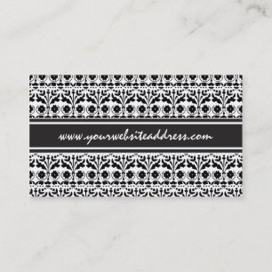 Floral Folk Art Papercut Style Pattern Business Card