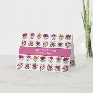 Floral Folk Christmas Holiday Card