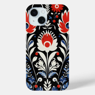 Floral Folk Pattern iPhone 15 Case