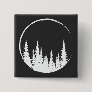 Floral Forest Circle Tree Loving Forest Tree 15 Cm Square Badge