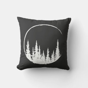 Floral Forest Circle Tree Loving Forest Tree Cushion