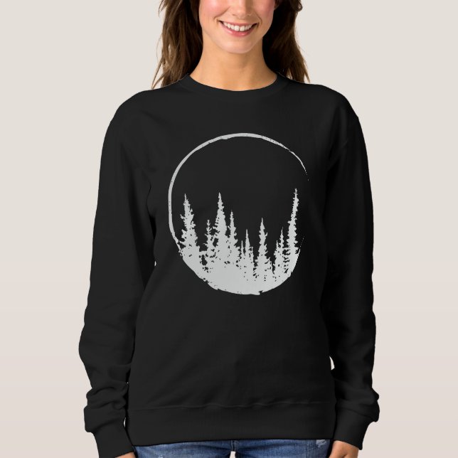 Floral Forest Circle Tree Loving Forest Tree Sweatshirt (Front)