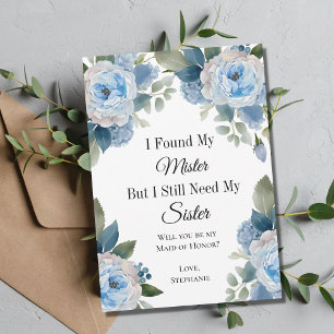 Floral Found My Mister Bridal Party Proposal Cards