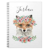 Floral Fox | Add Your Name